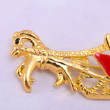 Maxbell Gold Christmas Cart Shape Women Jewelry Clothing Suit Accessory Brooch Pin