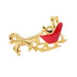 Maxbell Gold Christmas Cart Shape Women Jewelry Clothing Suit Accessory Brooch Pin