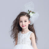 Maxbell Kids Flowers Bowknot Knot Veil Hair Clips Hairband Wedding Girls Deocr