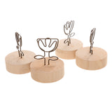 Maxbell 10pcs Cute Mini Flower Photo/Memo/Note Clip Stand Table Number Menu Card Holder