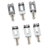Maxbell 6x Chrome Rectanguler Flat Saddles Electric Guitar Strat Tremolo Trem Bridge Roller Bridge Tremolo Saddles