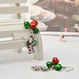 Maxbell Christmas Party Ornaments Gifts Drop Dangle Ear Stud Earrings Santa Bell Earrings