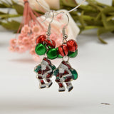 Maxbell Christmas Party Ornaments Gifts Drop Dangle Ear Stud Earrings Santa Bell Earrings