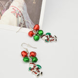 Maxbell Christmas Party Ornaments Gifts Drop Dangle Ear Stud Earrings Santa Bell Earrings