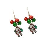 Maxbell Christmas Party Ornaments Gifts Drop Dangle Ear Stud Earrings Santa Bell Earrings