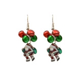 Maxbell Christmas Party Ornaments Gifts Drop Dangle Ear Stud Earrings Santa Bell Earrings