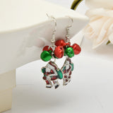 Maxbell Christmas Party Ornaments Gifts Drop Dangle Ear Stud Earrings Santa Bell Earrings