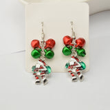Maxbell Christmas Party Ornaments Gifts Drop Dangle Ear Stud Earrings Santa Bell Earrings