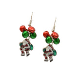 Maxbell Christmas Party Ornaments Gifts Drop Dangle Ear Stud Earrings Santa Bell Earrings