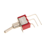 Maxbell 5pcs Red On/On Mini Toggle Switch 3 PIN SPDT Right Angle Length 39mm