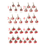 Maxbell 5pcs Red On/On Mini Toggle Switch 3 PIN SPDT Right Angle Length 39mm