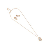 Maxbell Women Party Fashion Jewelry Rhinestone Gold Necklace Stud Earings Jewelry Sets