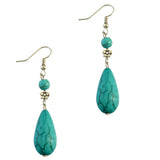 Maxbell Boho Vintage Ethnic Turquoise Water Drop Pendant Earrings Drop Earrings for Women Party