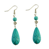 Maxbell Boho Vintage Ethnic Turquoise Water Drop Pendant Earrings Drop Earrings for Women Party