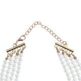 Maxbell Fashion Elegant Multi Layer Chain Choker Elegant Faux Pearl Necklace Pendant for Women