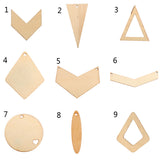 Maxbell Pack of 10 Round Wood Shapes Charms for DIY Woodcrafts