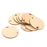 Maxbell Pack of 10 Round Wood Shapes Charms for DIY Woodcrafts