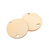 Maxbell Pack of 10 Round Wood Shapes Charms for DIY Woodcrafts