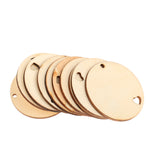 Maxbell Pack of 10 Round Wood Shapes Charms for DIY Woodcrafts