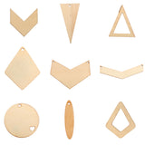 Maxbell Pack of 10 Round Wood Shapes Charms for DIY Woodcrafts