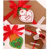 Maxbell 50psc Lovely Christmas Santa Clause Reindeer Paper Hang Tags Gift Labels Wholesale