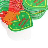 Maxbell 50psc Lovely Christmas Santa Clause Reindeer Paper Hang Tags Gift Labels Wholesale