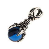 Maxbell Creative Rotate Dragon Claw Hold Blue Crystal Ball Biker Gothic Pendant Gift Fashion Jewelry