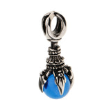 Maxbell Creative Rotate Dragon Claw Hold Blue Crystal Ball Biker Gothic Pendant Gift Fashion Jewelry