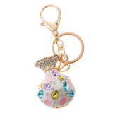 Maxbell Opal Money Purse Keychain Keyring Bag Car Charm Key Chain Ring Pendant Gifts White