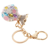 Maxbell Opal Money Purse Keychain Keyring Bag Car Charm Key Chain Ring Pendant Gifts White