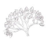 Maxbell Clear Crystal Trees Leaves Brooch Pins Wedding Bride Groom Fashion Accessory