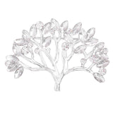 Maxbell Clear Crystal Trees Leaves Brooch Pins Wedding Bride Groom Fashion Accessory