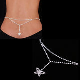 Maxbell Silver Women Girls Butterfly Body Belly Chain Jewelry Waist Beachwear Body Jewelry