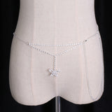 Maxbell Silver Women Girls Butterfly Body Belly Chain Jewelry Waist Beachwear Body Jewelry