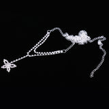 Maxbell Silver Women Girls Butterfly Body Belly Chain Jewelry Waist Beachwear Body Jewelry