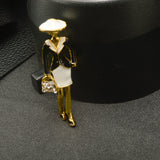 Maxbell Cartoon Antique Gold Novelty Clothing Accessories Autumn Brooch Pin Jewelry