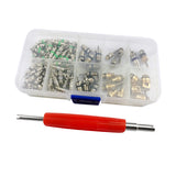 Maxbell 134pcs A/C Air Conditioning Valve Core Set R134A for Car