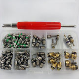 Maxbell 134pcs A/C Air Conditioning Valve Core Set R134A for Car