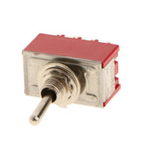 Maxbell 5pcs Red On/On Mini Toggle Switch 12 PIN 4PDT Length 35mm