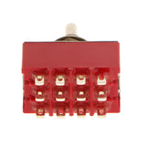 Maxbell 5pcs Red On/On Mini Toggle Switch 12 PIN 4PDT Length 35mm
