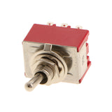 Maxbell 5pcs Red On/On Mini Toggle Switch 9 PIN 3PDT Length 35mm