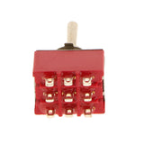 Maxbell 5pcs Red On/On Mini Toggle Switch 9 PIN 3PDT Length 35mm