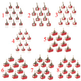 Maxbell 10pcs Red On/On Mini Toggle Switch 3 PIN SPDT Right Angle Length 39mm