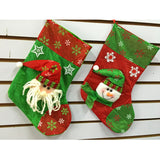 Maxbell Kids Favour Christmas Sock Fashion Splicing Pattern Snowman Stocking Decoration