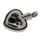 Maxbell Fashion Memorial Dog Paw Heart Cremation Pendant Urn Pet Ash Holder