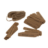 Maxbell Handmade with Love Kraft Paper Gift Present Tags Labels Hanging Cards Pack of 100