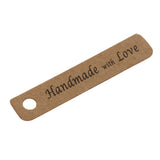 Maxbell Handmade with Love Kraft Paper Gift Present Tags Labels Hanging Cards Pack of 100