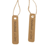 Maxbell Handmade with Love Kraft Paper Gift Present Tags Labels Hanging Cards Pack of 100