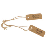 Maxbell Thank You Christmas Kraft Paper Gift Tags Labels Hanging Cards Pack of 100