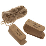 Maxbell Thank You Christmas Kraft Paper Gift Tags Labels Hanging Cards Pack of 100